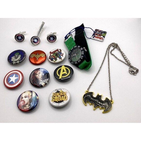 Lot of 11 Items Marvel DC Comics Avengers‎ Suicide Squad Batman Captain America - Picture 1 of 14